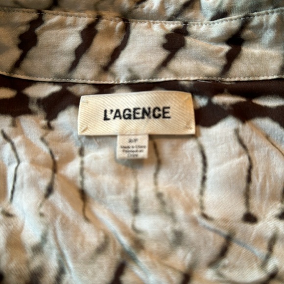 EUC L’Agence Holy Printed Blouse Sz S/P - Picture 6 of 7